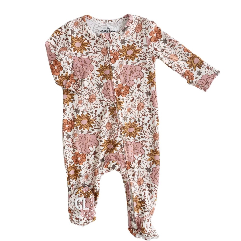 Caden Lane Boho Zipper Footie